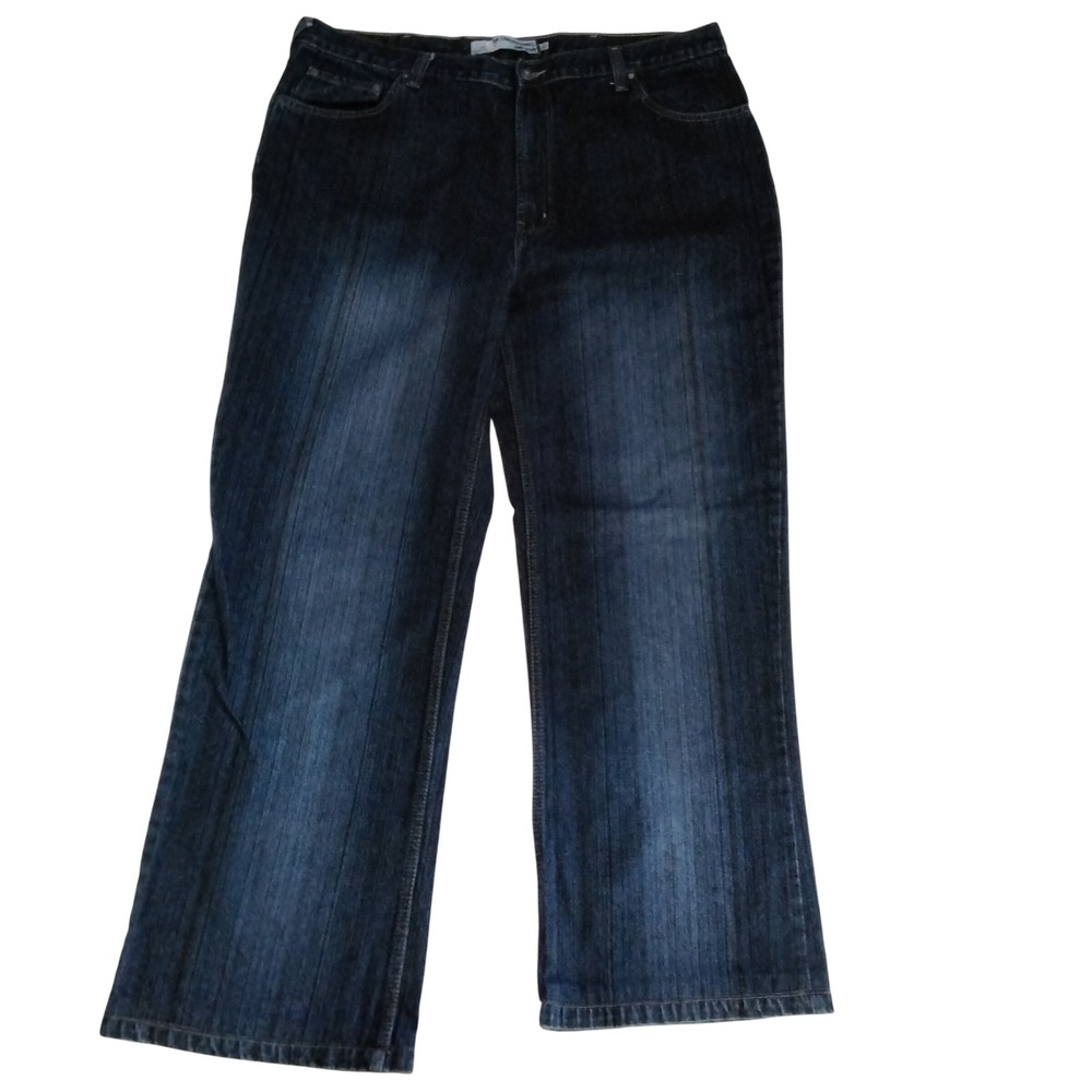 Ragz Clothing Co 46 Chromosomes One Jean Dark Wash Wide Leg Denim Jeans Size 42